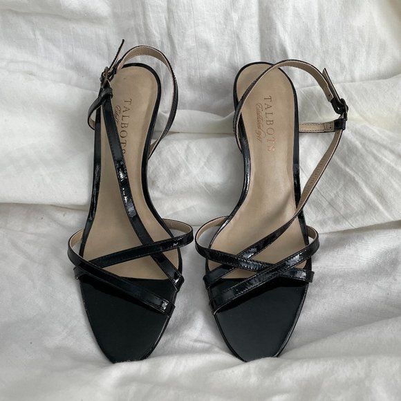 Talbots Black Patent Leather Kitten Heels-NWOT - Picture 2 of 8